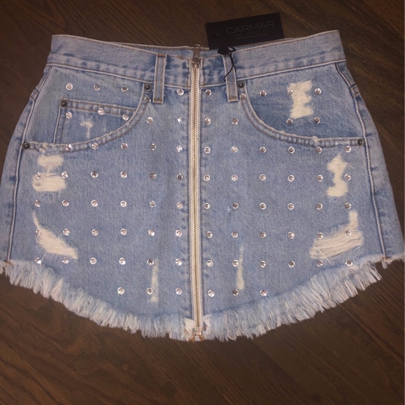 Carmar Dresses & Skirts - Denim mini skirt size 28 never worn